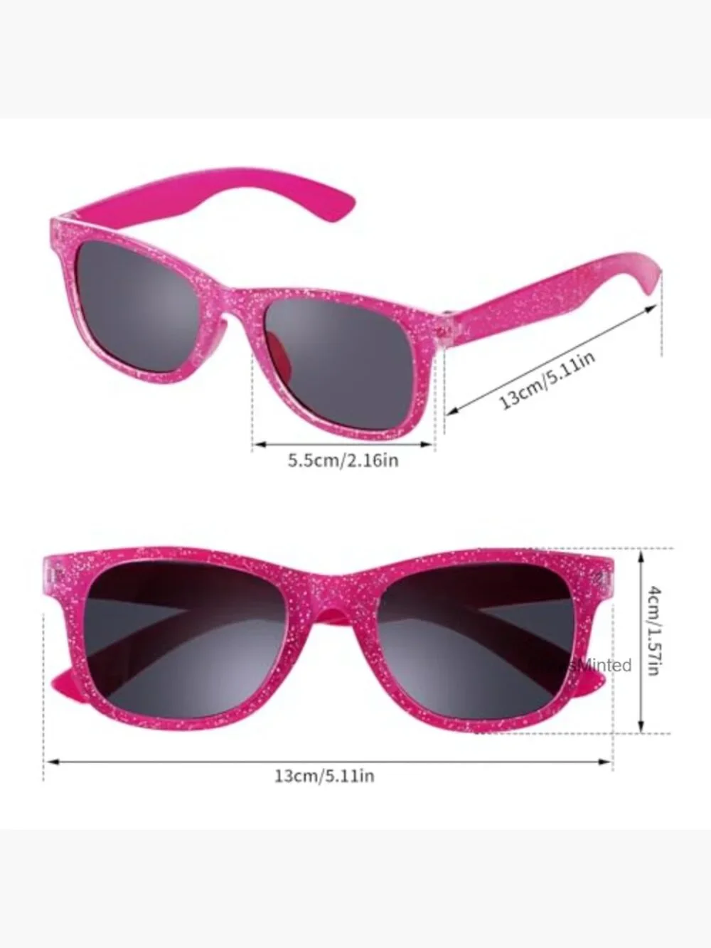 3 Pack Kids Princess Glitter Sunglasses with UV Protection for Toddlers